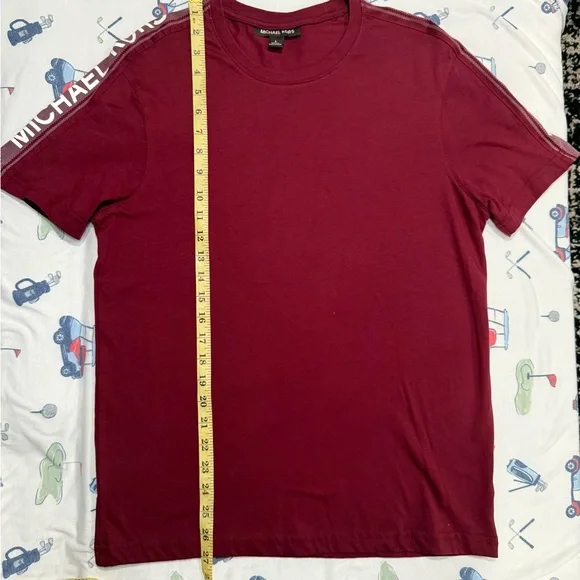 Michael Kors Men's Rich Red Short Sleeve Tee - Picture 3 of 11